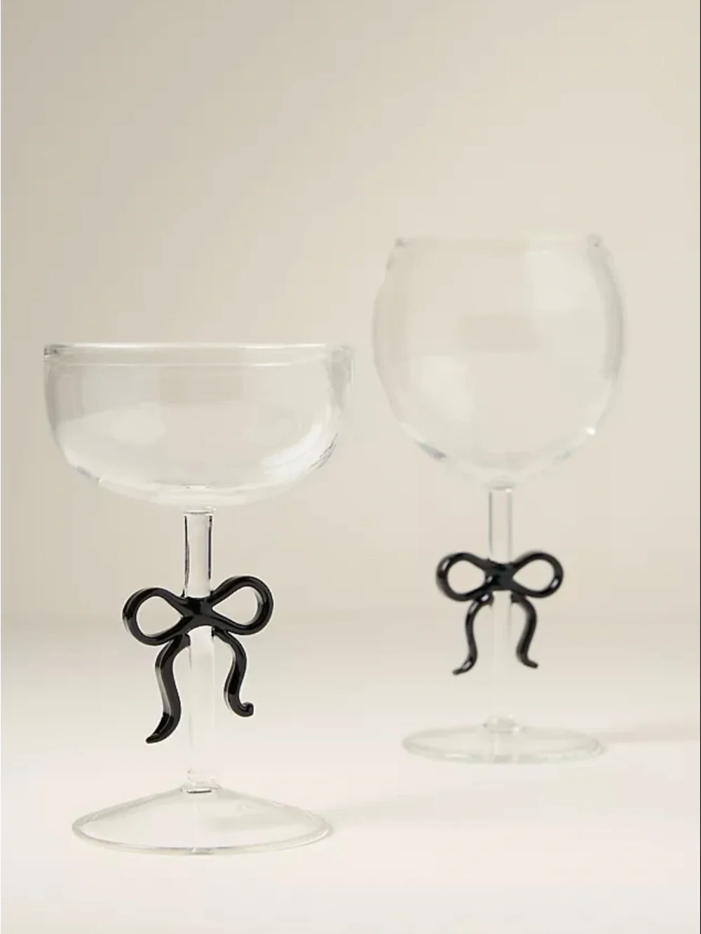 Anthropologie Benedita Bow Coupe Glass New in Box